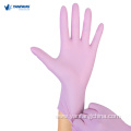 White disposable nitrile medical examination gloves